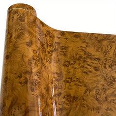 Glossy Wood Grain Vinyl Car Wrap 50cmx300cm Self Adhesive Decal Film