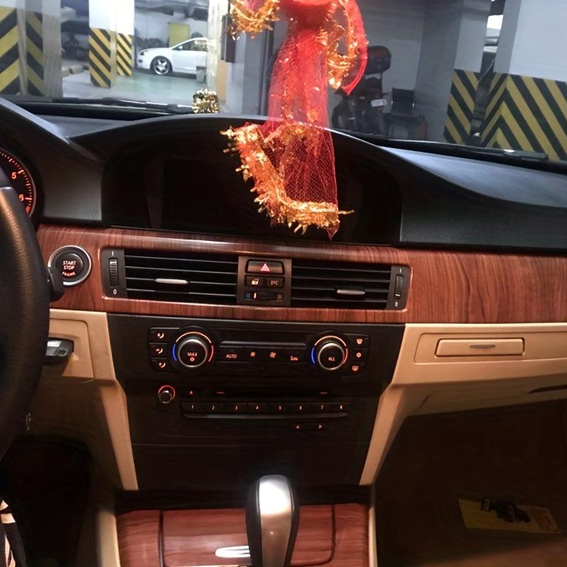Glossy Wood Grain Vinyl Car Wrap 50cmx300cm Self Adhesive Decal Film