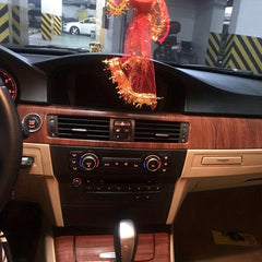 Glossy Wood Grain Vinyl Car Wrap 50cmx300cm Self Adhesive Decal Film