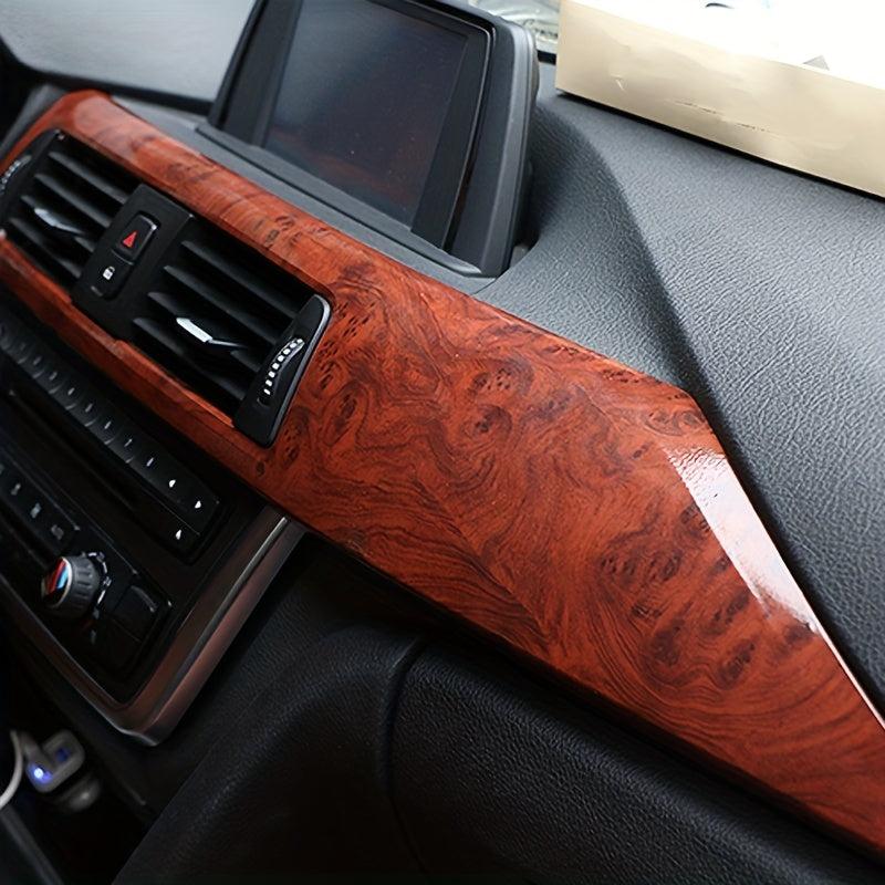 Glossy Wood Grain Vinyl Car Wrap 50cmx300cm Self Adhesive Decal Film