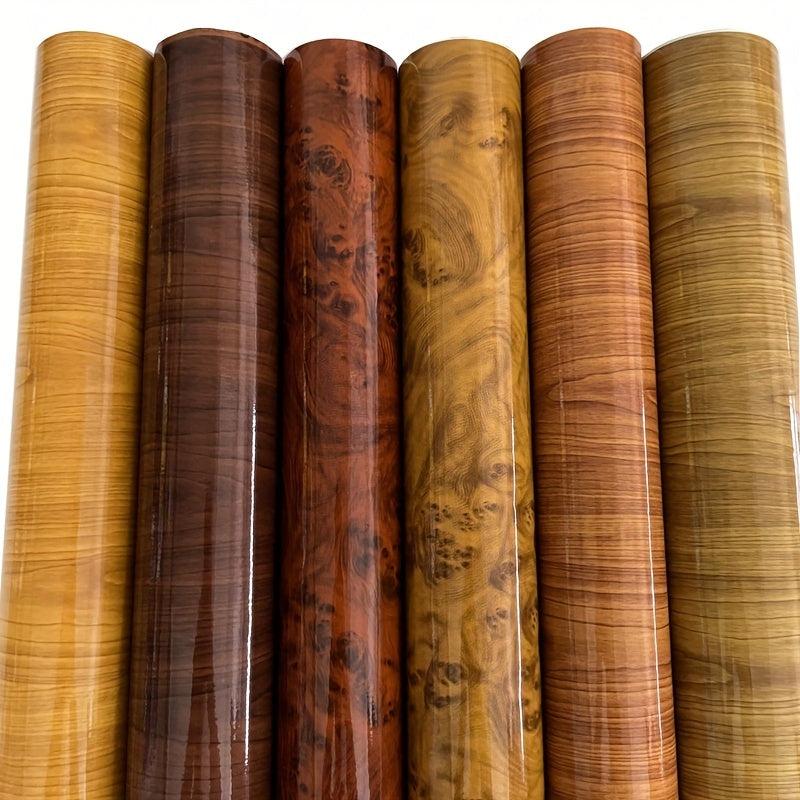 Glossy Wood Grain Vinyl Car Wrap 50cmx300cm Self Adhesive Decal Film