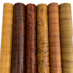 Glossy Wood Grain Vinyl Car Wrap 50cmx300cm Self Adhesive Decal Film