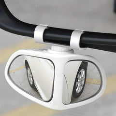 360 Rotation Car Auxiliary Mirror Clear View Blind Spot Rear Wheels
