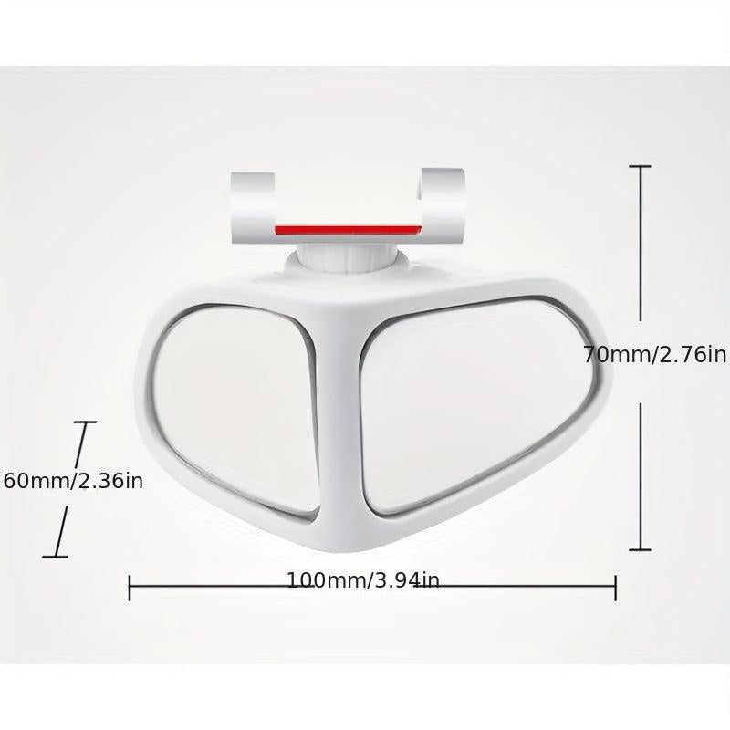 360 Rotation Car Auxiliary Mirror Clear View Blind Spot Rear Wheels