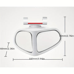 360 Rotation Car Auxiliary Mirror Clear View Blind Spot Rear Wheels