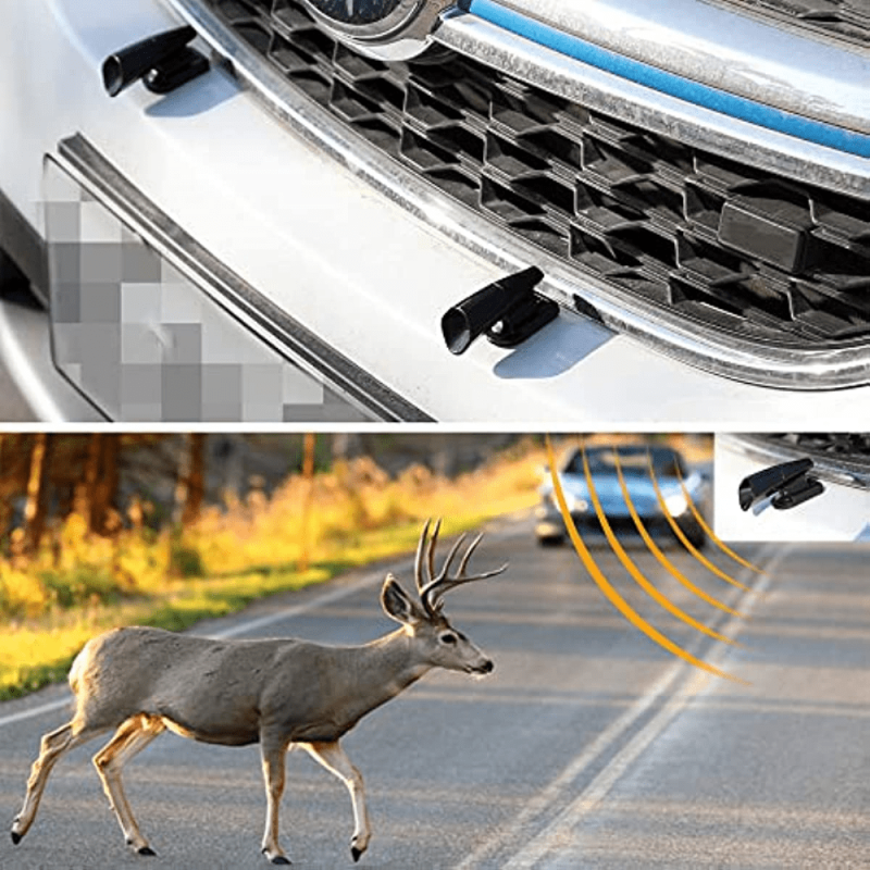 2pcs Car Deer Whistle Repeller Auto Safety Front Grille Mount Animal Alert