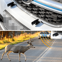 2pcs Car Deer Whistle Repeller Auto Safety Front Grille Mount Animal Alert