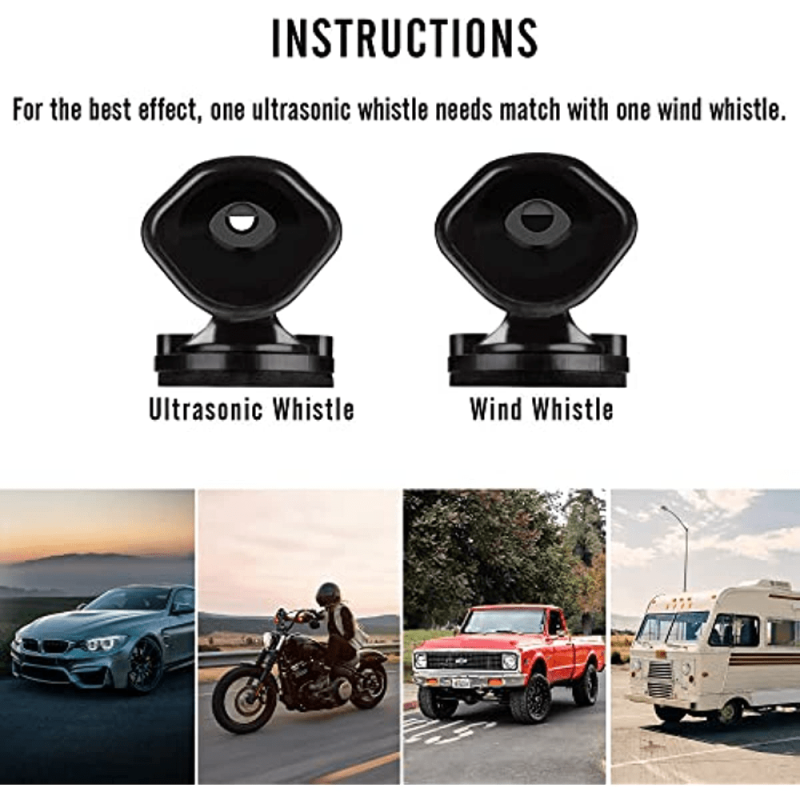 2pcs Car Deer Whistle Repeller Auto Safety Front Grille Mount Animal Alert