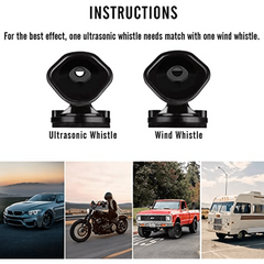 2pcs Car Deer Whistle Repeller Auto Safety Front Grille Mount Animal Alert