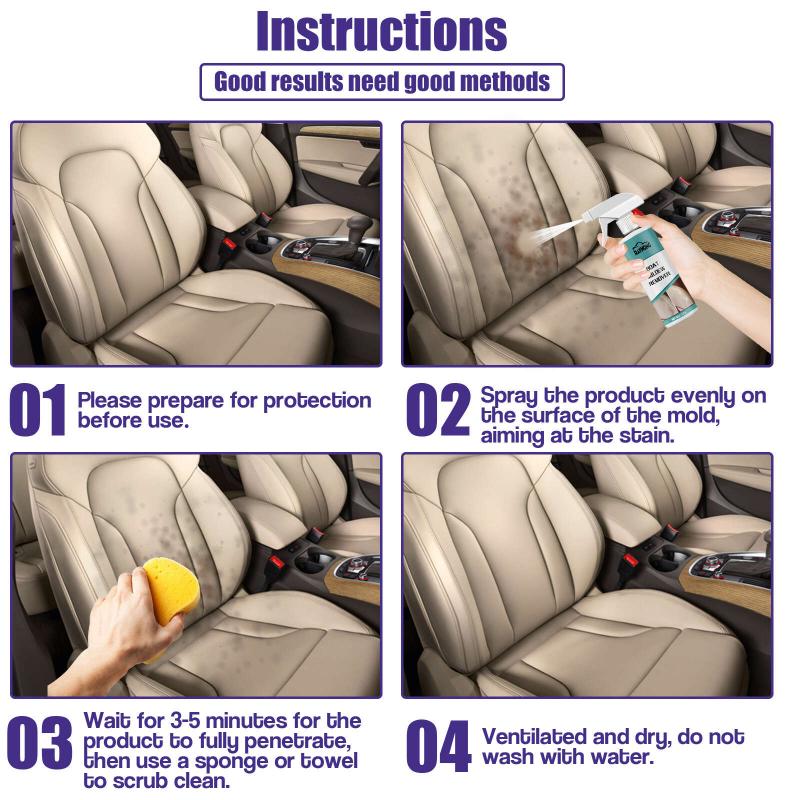 Car Leather Seats Mold Remover - Interior Cleaning Agent