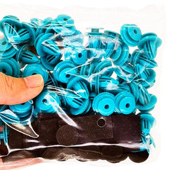 50pcs Car Door Panel Clip Fastener & Green Rivet Retainer