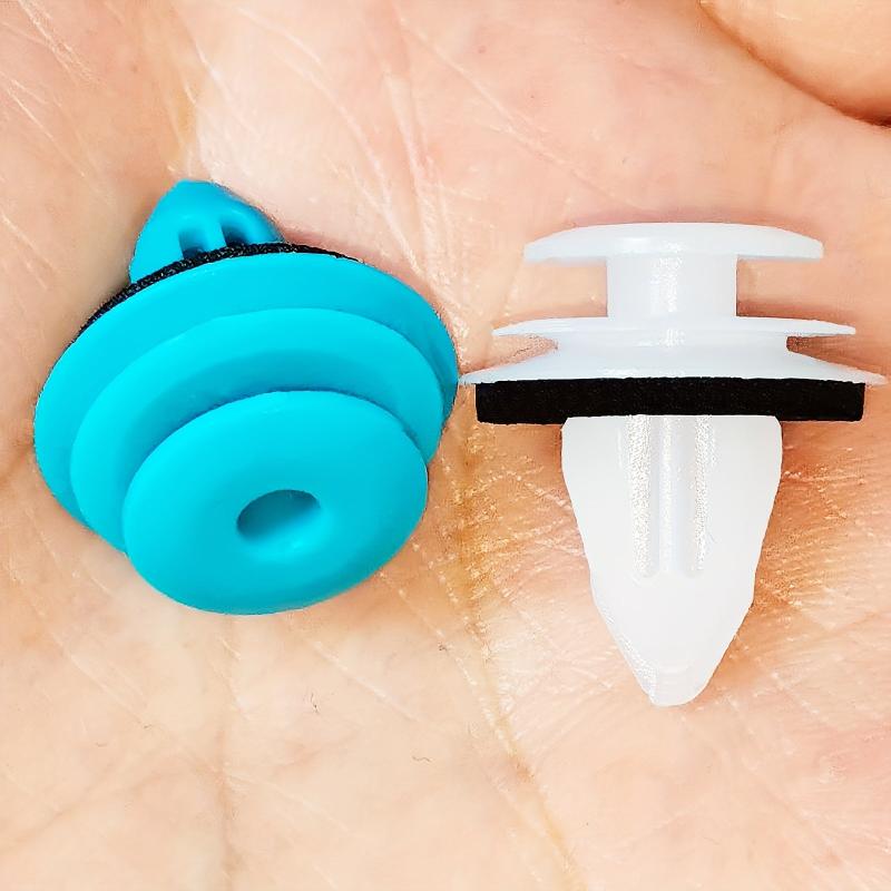 50pcs Car Door Panel Clip Fastener & Green Rivet Retainer