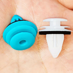 50pcs Car Door Panel Clip Fastener & Green Rivet Retainer