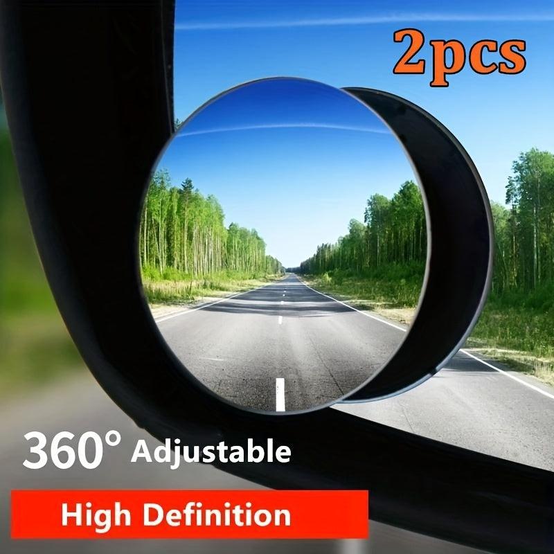 2pcs Adjustable Car Blind Spot Mirror 360 Degree Wide Angle Rearview Mirror