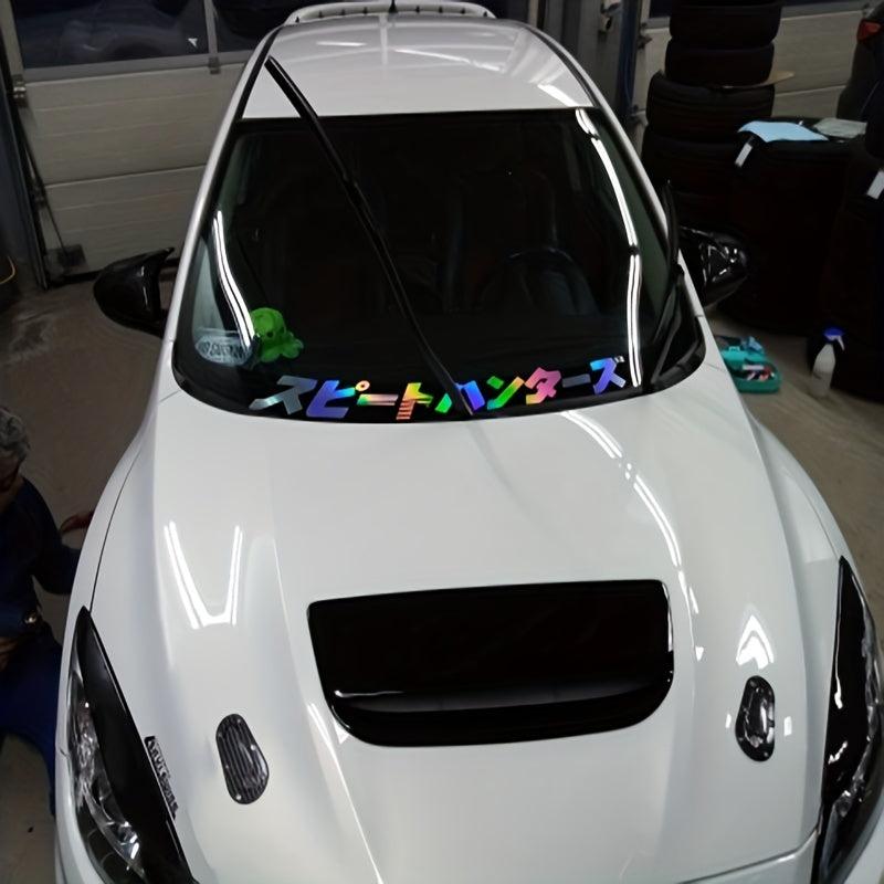 Japanese Style Car Front Window Sticker JDM Street Racing Windshield Auto Decor
