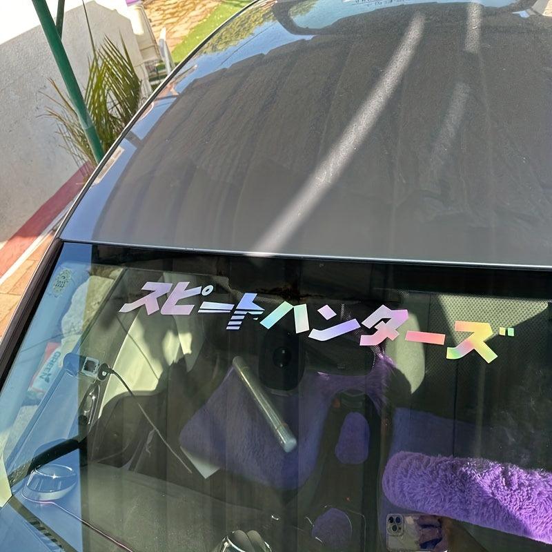 Japanese Style Car Front Window Sticker JDM Street Racing Windshield Auto Decor
