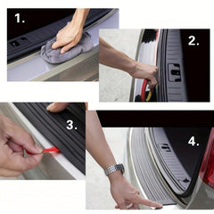 Car Trunk Sill Plate Protector Rear Bumper Rubber Molded Pad