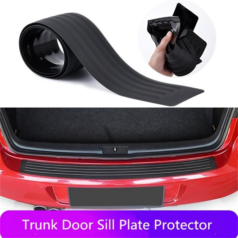 Car Trunk Sill Plate Protector Rear Bumper Rubber Molded Pad