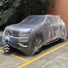 Disposable Transparent Car Cover - Protect Car from Dust & Rain