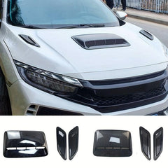 3pcs Car Air Flow Intake Hood Scoop Vent Bonnet Decorative Cover