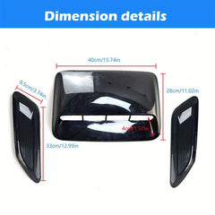 3pcs Car Air Flow Intake Hood Scoop Vent Bonnet Decorative Cover