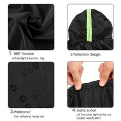 190T Car Cover Waterproof Sunscreen Anti Scratch Protection