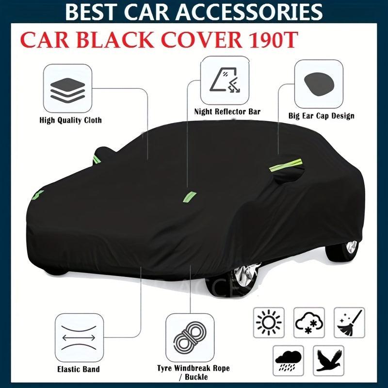 190T Car Cover Waterproof Sunscreen Anti Scratch Protection