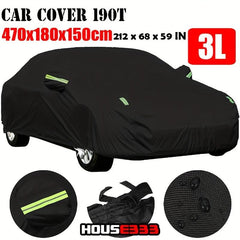 190T Car Cover Waterproof Sunscreen Anti Scratch Protection