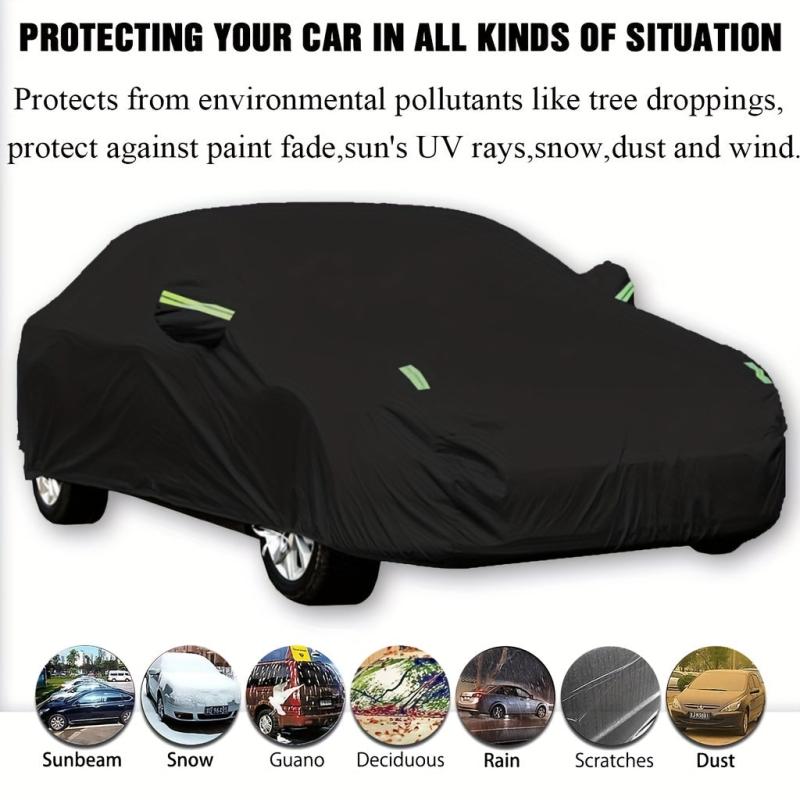 190T Car Cover Waterproof Sunscreen Anti Scratch Protection