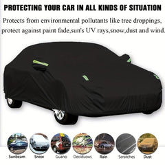 190T Car Cover Waterproof Sunscreen Anti Scratch Protection