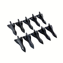 10pcs Carbon Fiber Car Spoiler Shark Fin Universal Roof Tail Wing Sticker