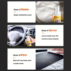 Foam Cleaner for Car & Home Interiors - Leather, Trim, Steering Wheel