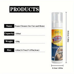 Foam Cleaner for Car & Home Interiors - Leather, Trim, Steering Wheel