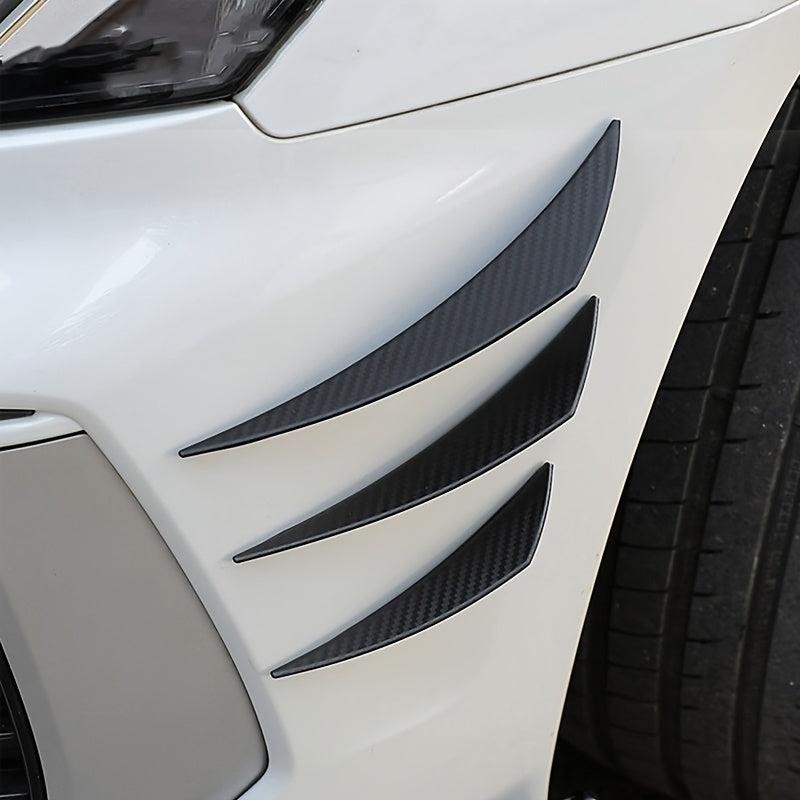 6Pcs Car Bumper Spoiler Protector Carbon Fiber Corner Guard