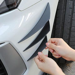 6Pcs Car Bumper Spoiler Protector Carbon Fiber Corner Guard