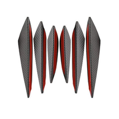 6Pcs Car Bumper Spoiler Protector Carbon Fiber Corner Guard