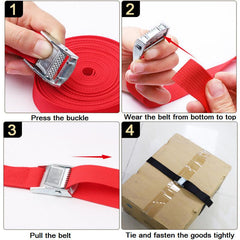 3M Buckle Tie Down Belt Cargo Straps for Car Truck Motorcycle Bike Tow Rope