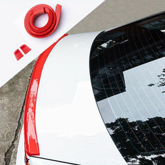 Universal Red Fiber Trunk Spoiler Lip Kit Car Rear Window Roof Spoiler