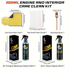 Car Engine and Interior Care Kit 50-200ml Cleaner