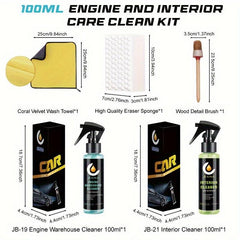 Car Engine and Interior Care Kit 50-200ml Cleaner