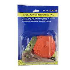 Car Tension Rope Tie Down Strap Ratchet Belt Luggage Bag Cargo Lashing