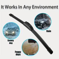 Universal Hybrid Wiper Blades 12-26 Windshield Rubber Auto U J Hook Type