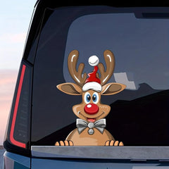 Christmas Window Clings Decals Santa Reindeer Snowman Stickers Car Accessory