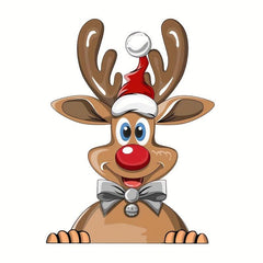 Christmas Window Clings Decals Santa Reindeer Snowman Stickers Car Accessory