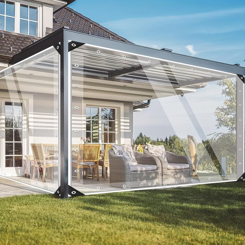 Transparent Tarpaulin Clear PVC Cover with Windows Thickened