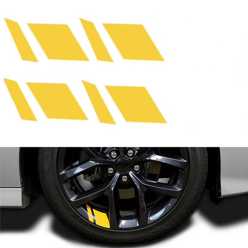 4pcs Reflective Car Wheel Rim Vinyl Stickers - Redefine Your Ride