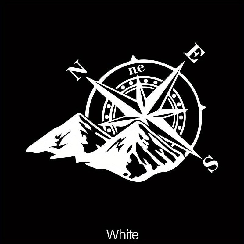 1PC Mountain Compass Stickers For Camper Car Adventure Reflective Decals