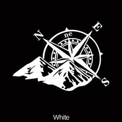 1PC Mountain Compass Stickers For Camper Car Adventure Reflective Decals