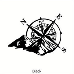1PC Mountain Compass Stickers For Camper Car Adventure Reflective Decals