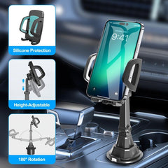 Adjustable Car Cup Holder Phone Mount 360 Rotatable Universal Mobile Mount